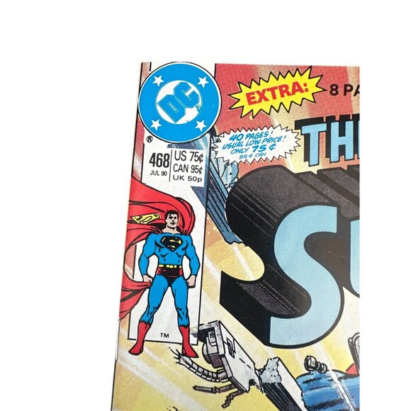 DC Comics The Adventures Of Superman #468 July 1990 Extra Insert Bagged Boarded - Picture 2 of 4
